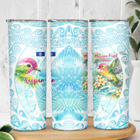 Saipan CMNI Skinny Tumbler Polynesian Northern Mariana Islands Fruit Dove Watercolor