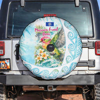 Saipan CMNI Spare Tire Cover Polynesian Northern Mariana Islands Fruit Dove Watercolor
