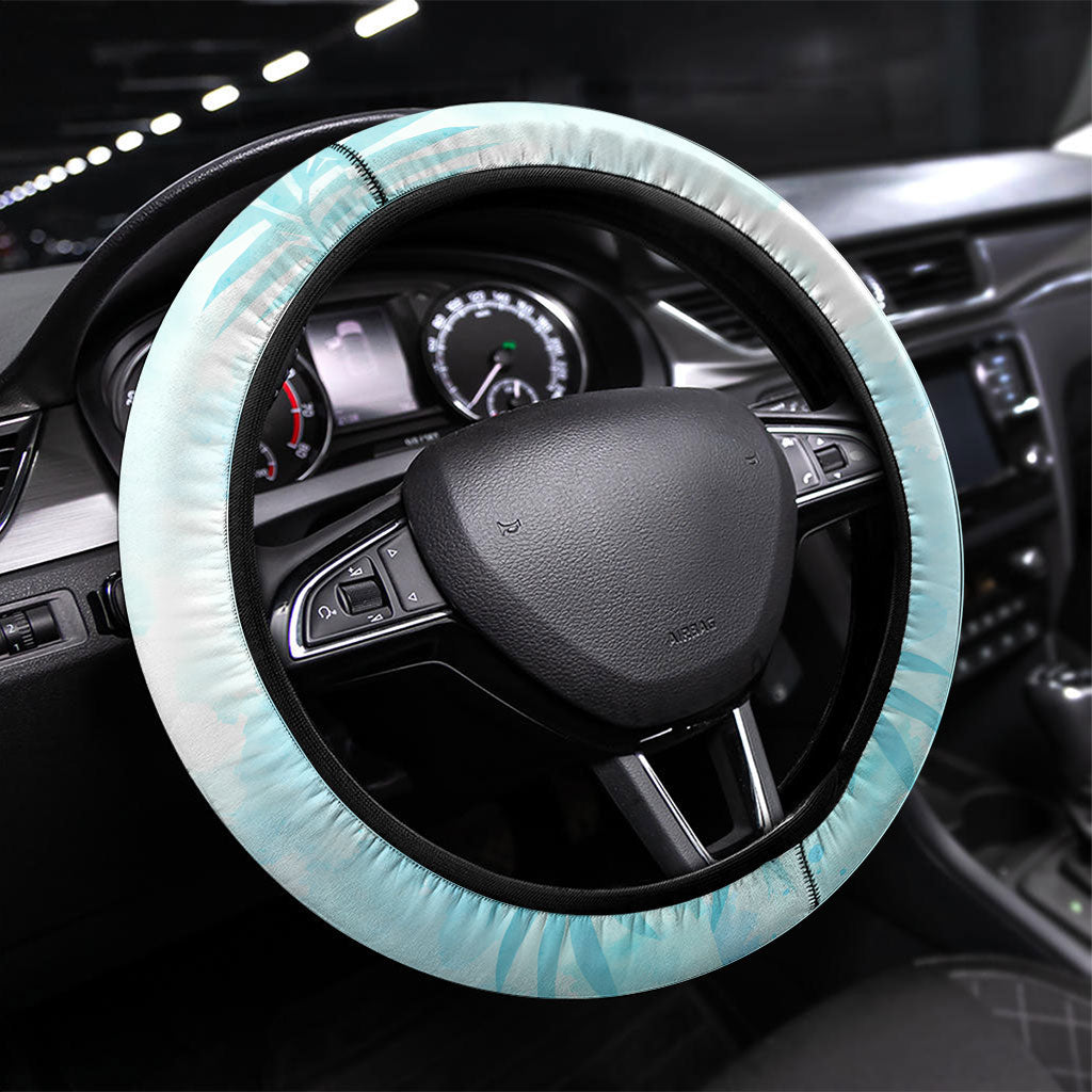 Saipan CMNI Steering Wheel Cover Polynesian Northern Mariana Islands Fruit Dove Watercolor