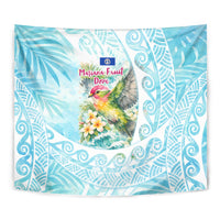 Saipan CMNI Tapestry Polynesian Northern Mariana Islands Fruit Dove Watercolor