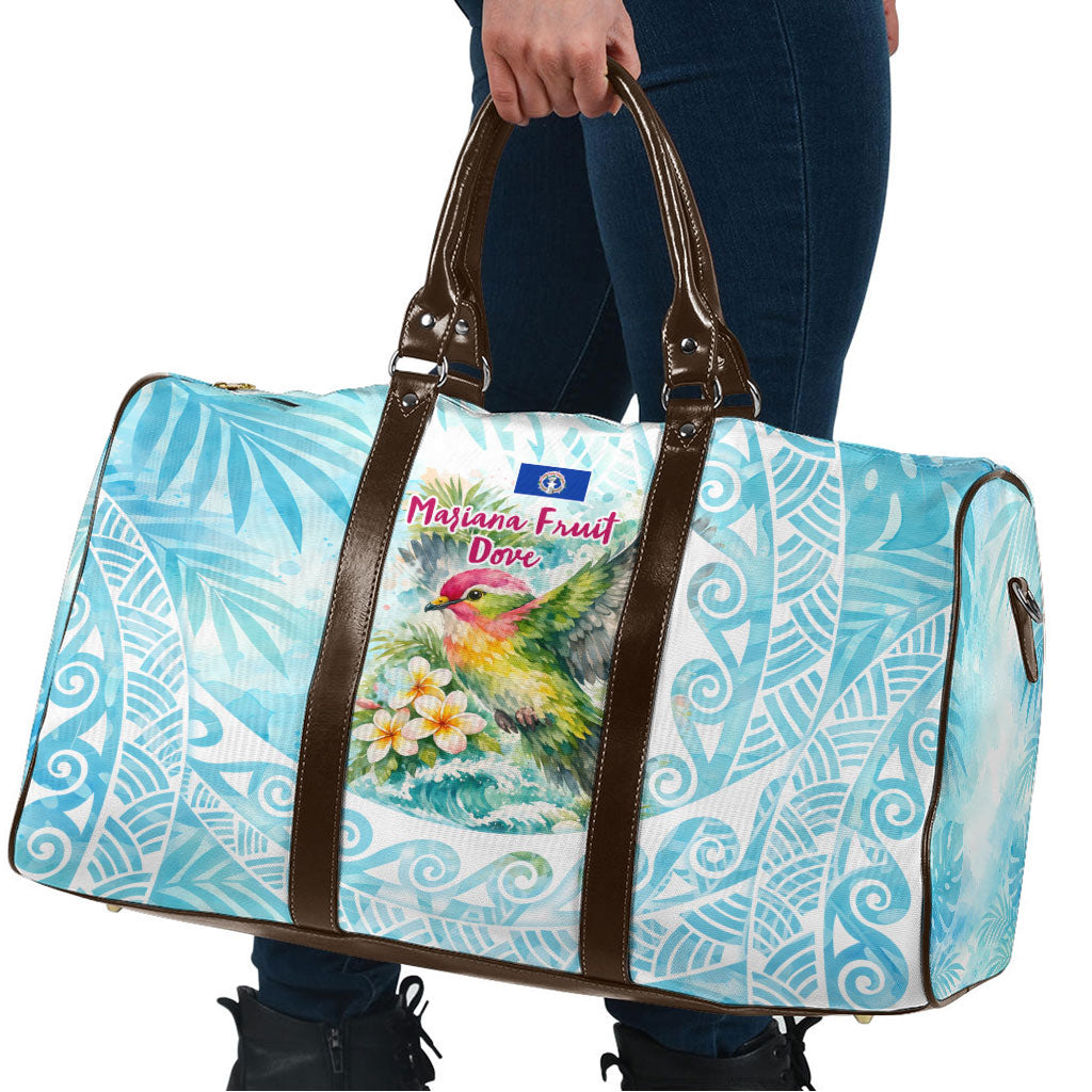 Saipan CMNI Travel Bag Polynesian Northern Mariana Islands Fruit Dove Watercolor