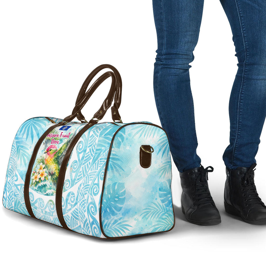 Saipan CMNI Travel Bag Polynesian Northern Mariana Islands Fruit Dove Watercolor