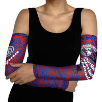 Saipan Northern Mariana Islands Arm Sleeves Polynesian Tribal Tattoo Art With Hibiscus Flowers And Seal TS04 - Polynesian Pride
