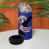 Saipan Northern Mariana Islands 4 in 1 Can Cooler Tumbler Polynesian Tribal Tattoo Art With Hibiscus Flowers And Seal TS04 - Polynesian Pride