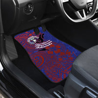 Saipan Northern Mariana Islands Car Mats Polynesian Tribal Tattoo Art With Hibiscus Flowers And Seal TS04 - Polynesian Pride