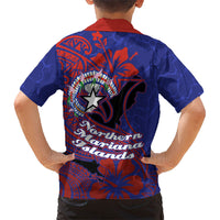 Saipan Northern Mariana Islands Family Matching Short Sleeve Bodycon Dress and Hawaiian Shirt Polynesian Tribal Tattoo Art With Hibiscus Flowers And Seal TS04 - Polynesian Pride