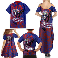 Saipan Northern Mariana Islands Family Matching Summer Maxi Dress and Hawaiian Shirt Polynesian Tribal Tattoo Art With Hibiscus Flowers And Seal TS04 - Polynesian Pride