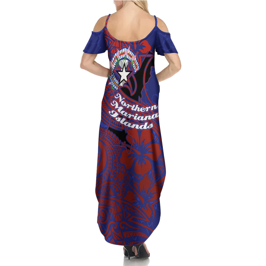 Saipan Northern Mariana Islands Family Matching Summer Maxi Dress and Hawaiian Shirt Polynesian Tribal Tattoo Art With Hibiscus Flowers And Seal TS04 - Polynesian Pride