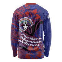 Saipan Northern Mariana Islands Long Sleeve Shirt Polynesian Tribal Tattoo Art With Hibiscus Flowers And Seal