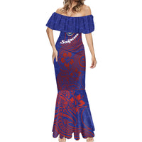 Saipan Northern Mariana Islands Mermaid Dress Polynesian Tribal Tattoo Art With Hibiscus Flowers And Seal TS04 - Polynesian Pride