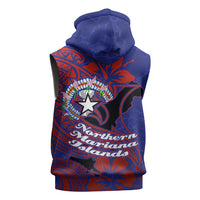 Saipan Northern Mariana Islands Sleeveless Zip Hoodie Polynesian Tribal Tattoo Art With Hibiscus Flowers And Seal TS04 - Polynesian Pride