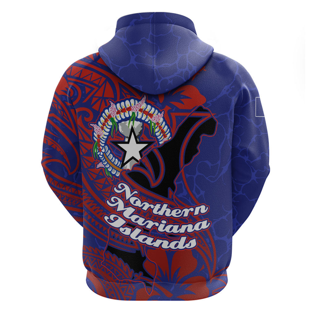Saipan Northern Mariana Islands Zip Hoodie Polynesian Tribal Tattoo Art With Hibiscus Flowers And Seal TS04 - Polynesian Pride