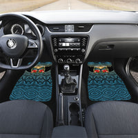 Personalized Masefau American Samoa Whale Car Mats Polynesian Tribal Pattern Tropical Hibiscus