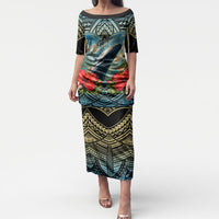 Personalized Masefau American Samoa Whale Puletasi Polynesian Tribal Pattern Tropical Hibiscus