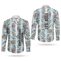 Personalized Masefau American Samoa Couples Matching Long Sleeve Bodycon Dress and Long Sleeve Button Shirt Vintage Whale Hibiscus Ocean Waves
