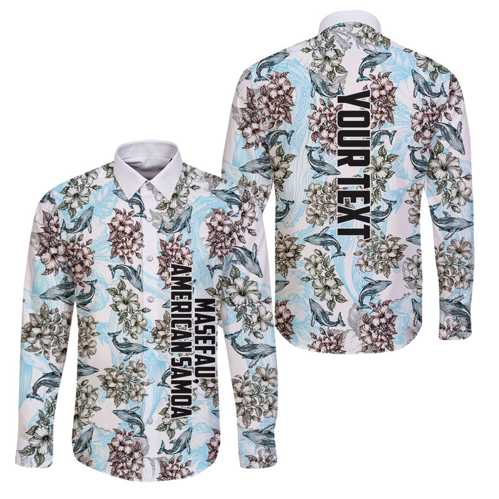 Personalized Masefau American Samoa Family Matching Mermaid Dress and Hawaiian Shirt Vintage Whale Hibiscus Ocean Waves