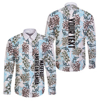 Personalized Masefau American Samoa Family Matching Short Sleeve Bodycon Dress and Hawaiian Shirt Vintage Whale Hibiscus Ocean Waves
