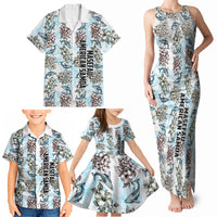 Personalized Masefau American Samoa Family Matching Tank Maxi Dress and Hawaiian Shirt Vintage Whale Hibiscus Ocean Waves