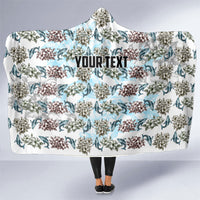Personalized Masefau American Samoa Hooded Blanket Vintage Whale Hibiscus Ocean Waves