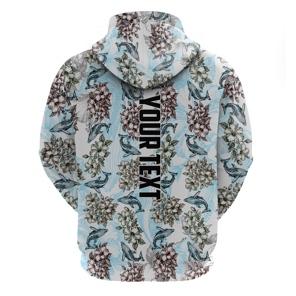 Personalized Masefau American Samoa Hoodie Vintage Whale Hibiscus Ocean Waves