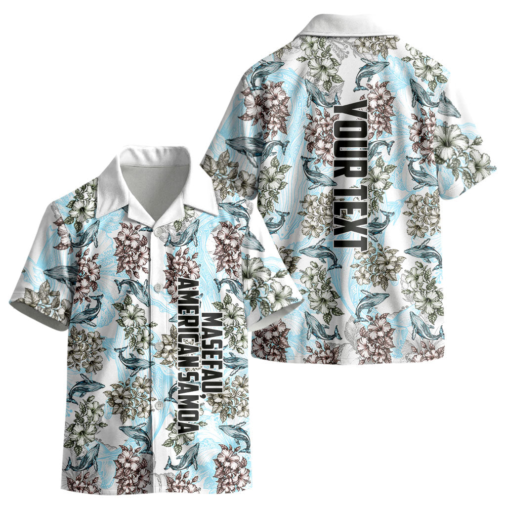 Personalized Masefau American Samoa Kid Hawaiian Shirt Vintage Whale Hibiscus Ocean Waves