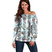 Personalized Masefau American Samoa Off Shoulder Sweater Vintage Whale Hibiscus Ocean Waves