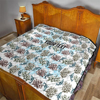 Personalized Masefau American Samoa Quilt Vintage Whale Hibiscus Ocean Waves