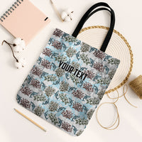 Personalized Masefau American Samoa Tote Bag Vintage Whale Hibiscus Ocean Waves