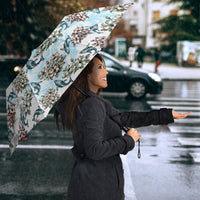 Personalized Masefau American Samoa Umbrella Vintage Whale Hibiscus Ocean Waves
