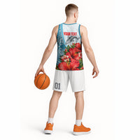 Personalized American Samoa Masefau Basketball Jersey Hibiscus Tropical Floral Whale Polynesian Tribal Pattern