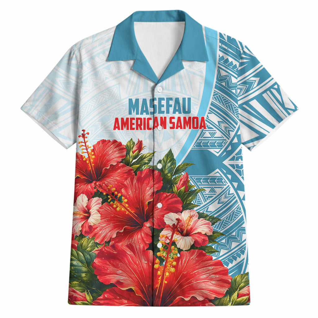 Personalized American Samoa Masefau Hawaiian Shirt Hibiscus Tropical Floral Whale Polynesian Tribal Pattern