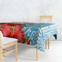 Personalized American Samoa Masefau Tablecloth Hibiscus Tropical Floral Whale Polynesian Tribal Pattern