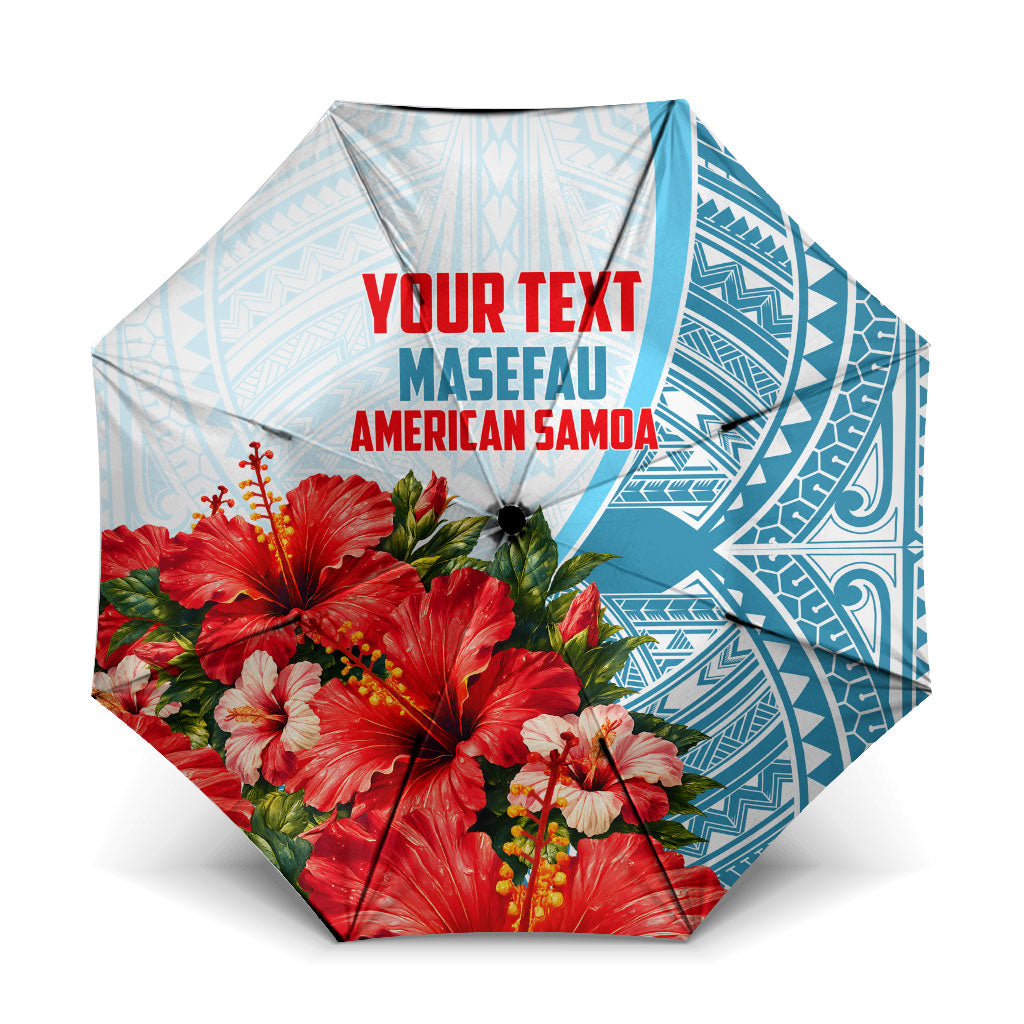 Personalized American Samoa Masefau Umbrella Hibiscus Tropical Floral Whale Polynesian Tribal Pattern