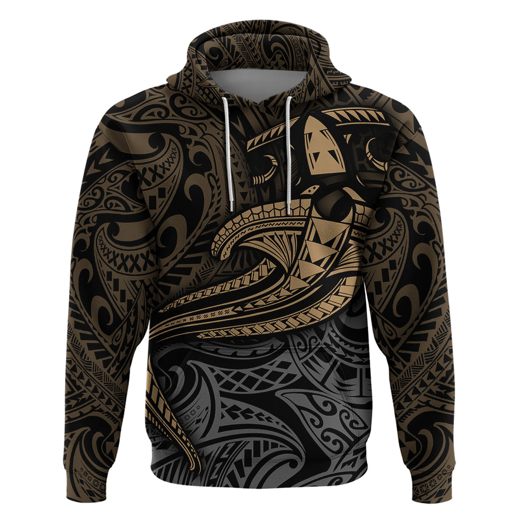 Polynesian Hoodie Hammerhead Shark Tribal Pattern TS04 Black/Yellow - Polynesian Pride