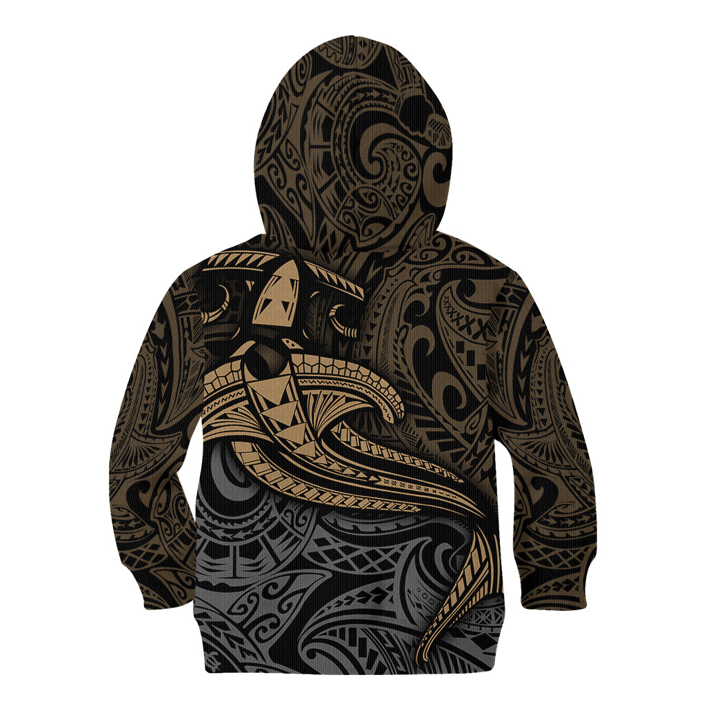 Polynesian Kid Hoodie Hammerhead Shark Tribal Pattern TS04 - Polynesian Pride