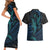 Polynesian Whale Couples Matching Short Sleeve Bodycon Dress and Hawaiian Shirt TS04 - Polynesian Pride