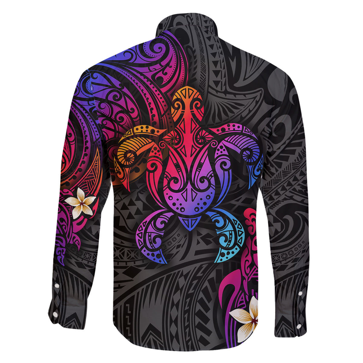 Turtle and Plumeria - Polynesian Family Matching Off Shoulder Maxi Dress and Hawaiian Shirt TS04 - Polynesian Pride