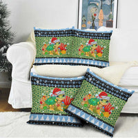 Micronesia Christmas Pillow Cover with Santa Turtle Coral Reef and Holiday Ocean Pattern - Polynesian Pride