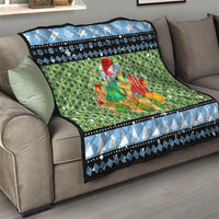 Micronesia Christmas Quilt with Santa Turtle Coral Reef and Holiday Ocean Pattern - Polynesian Pride