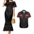 Feminine Polynesian Couples Matching Mermaid Dress and Hawaiian Shirt Mandala Tattoo Style TS04 Black - Polynesian Pride