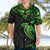 Polynesian Hawaiian Shirt Hammerhead Shark Tribal Pattern Black Green Version TS04 - Polynesian Pride