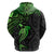 Polynesian Hoodie Hammerhead Shark Tribal Pattern Black Green Version TS04 - Polynesian Pride