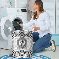 Aiga Samoa Raised Fist Laundry Basket Polynesian Tribal Tattoo Art Family Pride TS04 - Polynesian Pride
