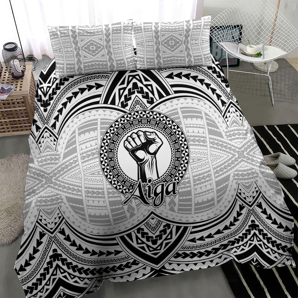 Aiga Samoa Raised Fist Bedding Set Polynesian Tribal Tattoo Art Family Pride TS04 - Polynesian Pride