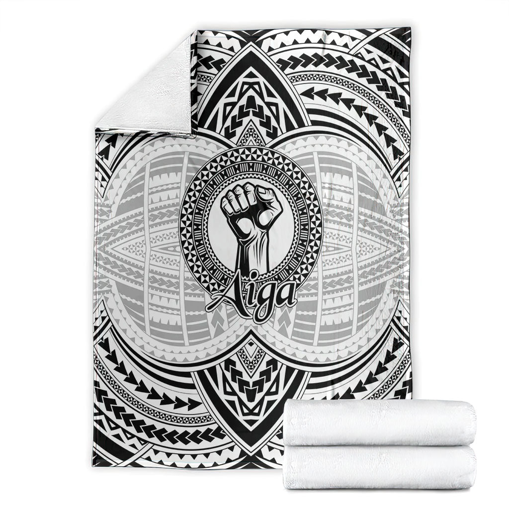 Aiga Samoa Raised Fist Blanket Polynesian Tribal Tattoo Art Family Pride TS04 - Polynesian Pride