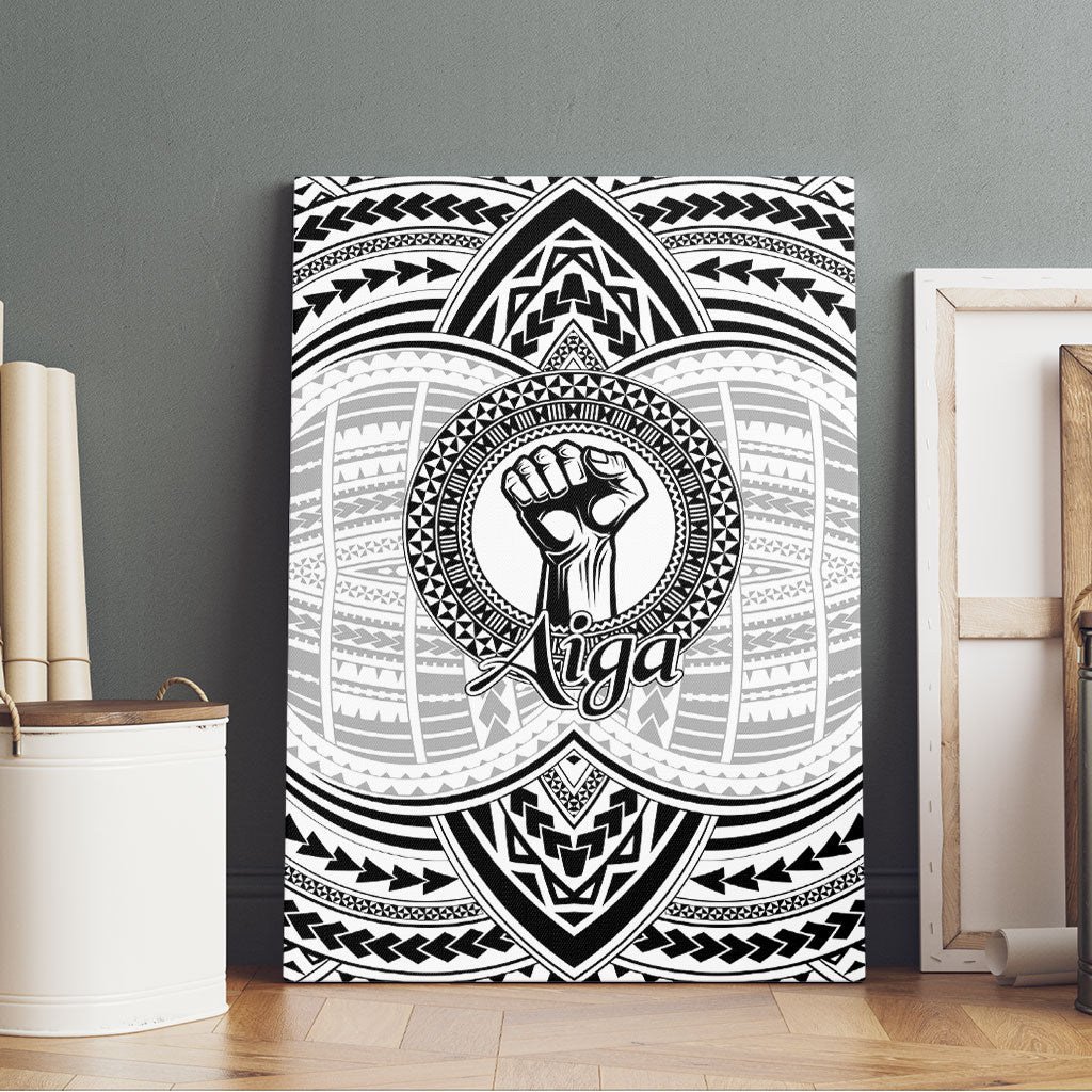 Aiga Samoa Raised Fist Canvas Wall Art Polynesian Tribal Tattoo Art Family Pride TS04 - Polynesian Pride