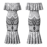Aiga Samoa Raised Fist Couples Matching Mermaid Dress and Hawaiian Shirt Polynesian Tribal Tattoo Art Family Pride TS04 - Polynesian Pride