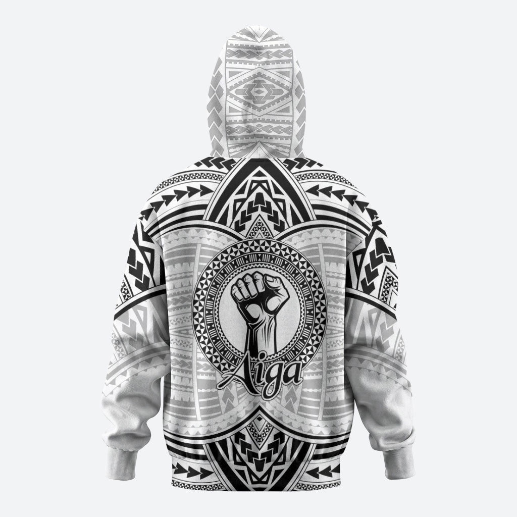 Aiga Samoa Raised Fist Hoodie Polynesian Tribal Tattoo Art Family Pride TS04 - Polynesian Pride