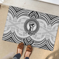 Aiga Samoa Raised Fist Rubber Doormat Polynesian Tribal Tattoo Art Family Pride TS04 - Polynesian Pride