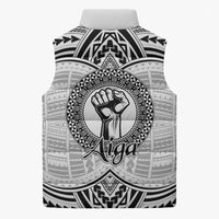 Aiga Samoa Raised Fist Sleeveless Puffer Jacket Polynesian Tribal Tattoo Art Family Pride TS04 - Polynesian Pride